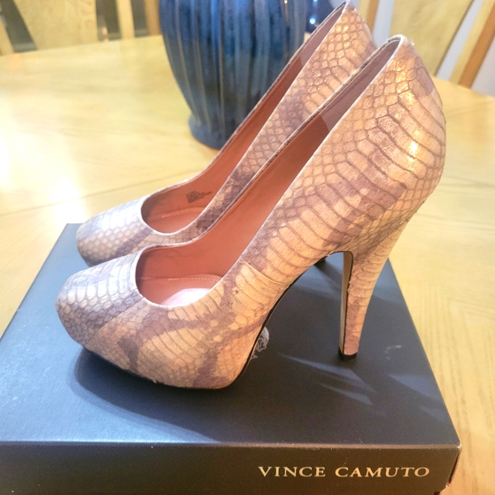 Leather Platform Heels - image 1